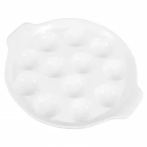 Форма для запікання равликів GLEAVI на 12 комірок Керамічна З ручкою Біла - Фото 1