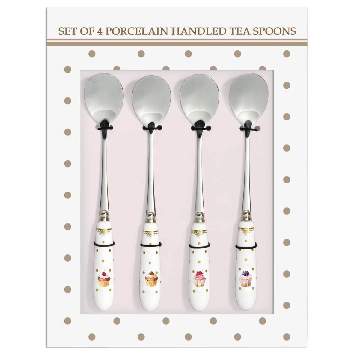 Ложки JD Diffusion Elegance Cupcake Cases, набір 4 шт, багатокольорові, фото №1