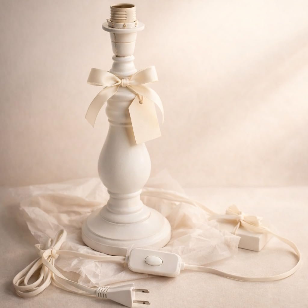 Настільна лампа (основа) DRULINE Кераміка / Дерево Біла E14 11 x 30 x 11 см 220-240 В 50 Гц макс. 40 Вт, фото №8