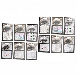 Наклейки Стрази для нігтів 12 аркушів - Фото 1