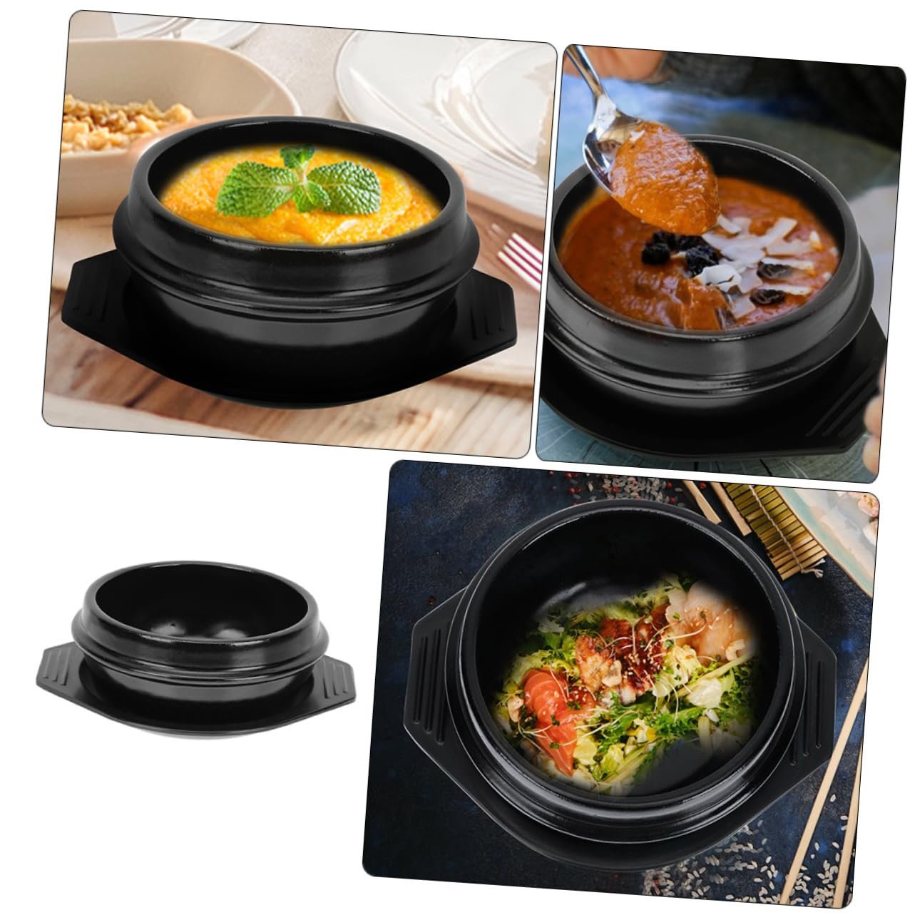 Горщик для запікання Mobestech Dolsot керамічний термостійкий з підставкою для бібімбапа та супів, фото №9 Горщик для запікання Mobestech Dolsot керамічний термостійкий з підставкою для бібімбапа та супів, фото №9