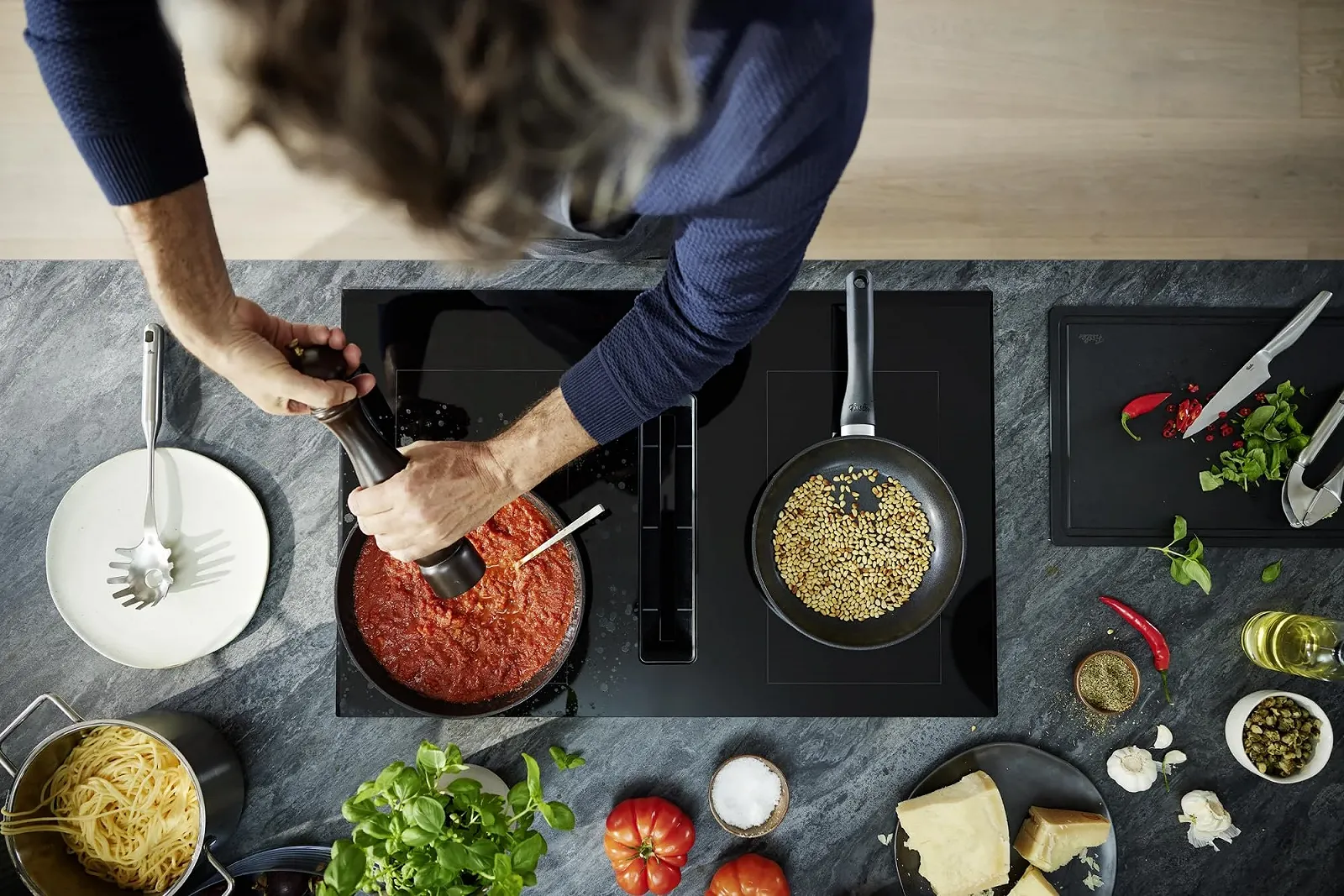 Пательня Fissler Essential Black Алюміній з покриттям (20 см) Керамічне покриття, Індукційна, фото №5 Пательня Fissler Essential Black Алюміній з покриттям (20 см) Керамічне покриття, Індукційна, фото №5