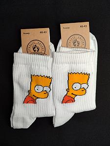 Чоловічі молодіжні шкарпетки високі демісезонні білі 39 - 44 розмір - Фото 1