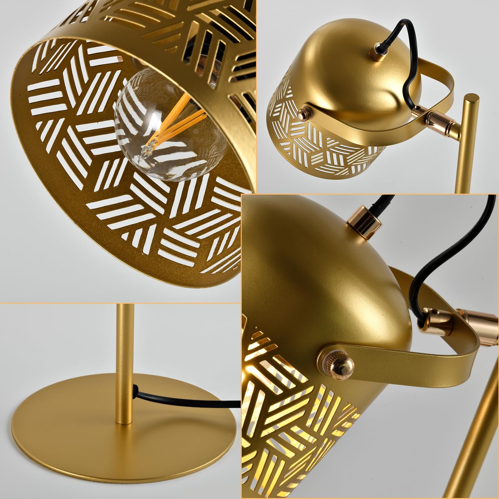 Настільна LED лампа LQWELL Retro Palace Style E27 металева, фото №4