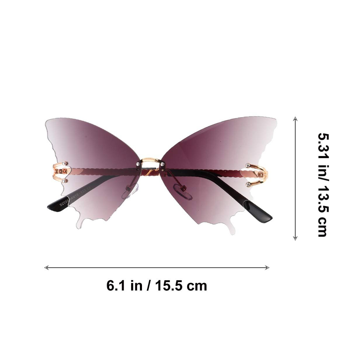 Сонцезахисні окуляри SOIMISS Безрамкові Метелик, фото №4