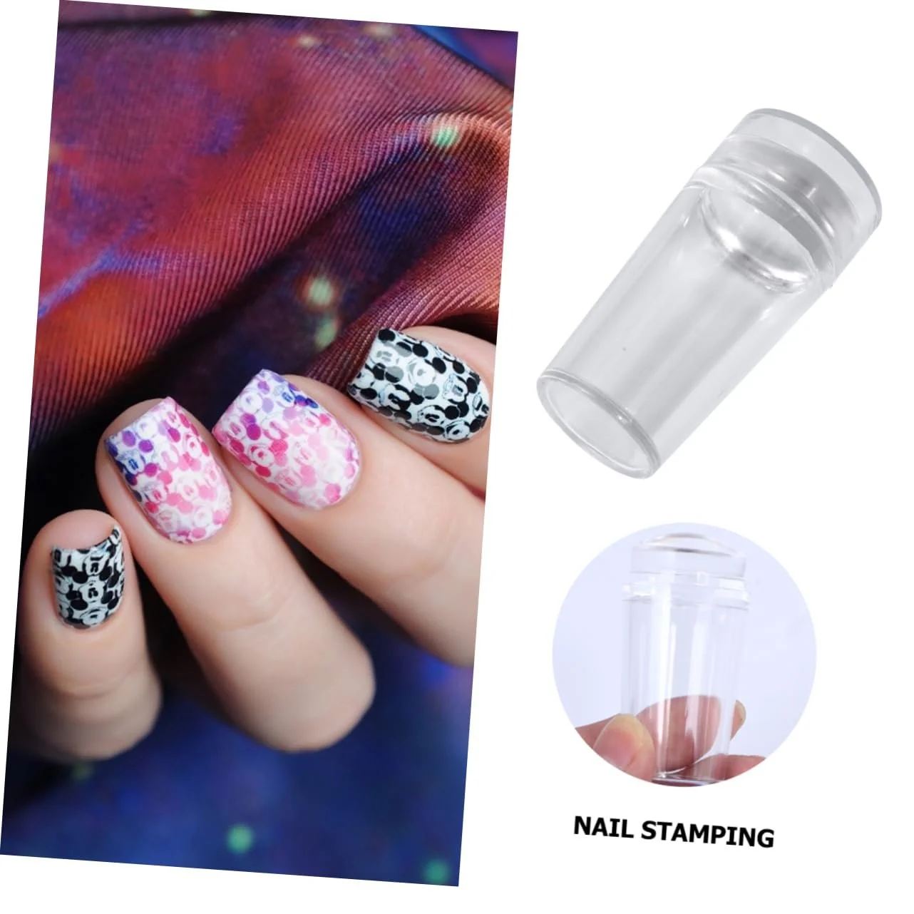 Набор штампов для дизайна ногтей 4 шт. Прозрачный, фото №4