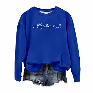 Легкий Свитшот Женский Зимний Осенний Y2K Свободного кроя с круглым вырезом Пуловер с рисунками Workou College 2025 Модный Country - Фото 1