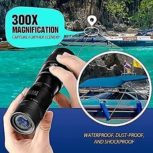 Монокуляр 4k 10-300x40 мм Super Telephoto Zoom Телескоп для мобільних телефонів Полювання Туризм Дослідження (2 Телескопи + 2 Тримачі), фото №5