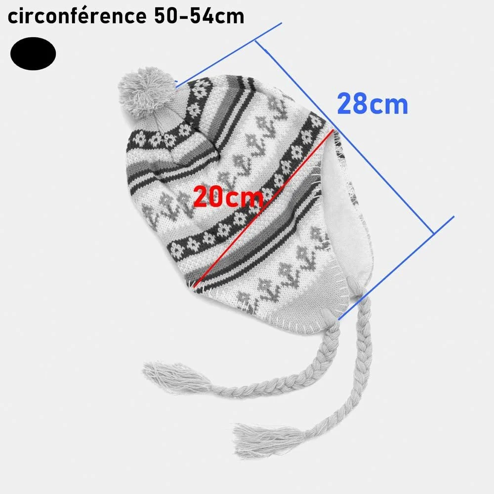 Шапка Перуанская Générique Детская 4 5 6 7 лет Флисовая С цветком Chulo CZ1543, фото №2