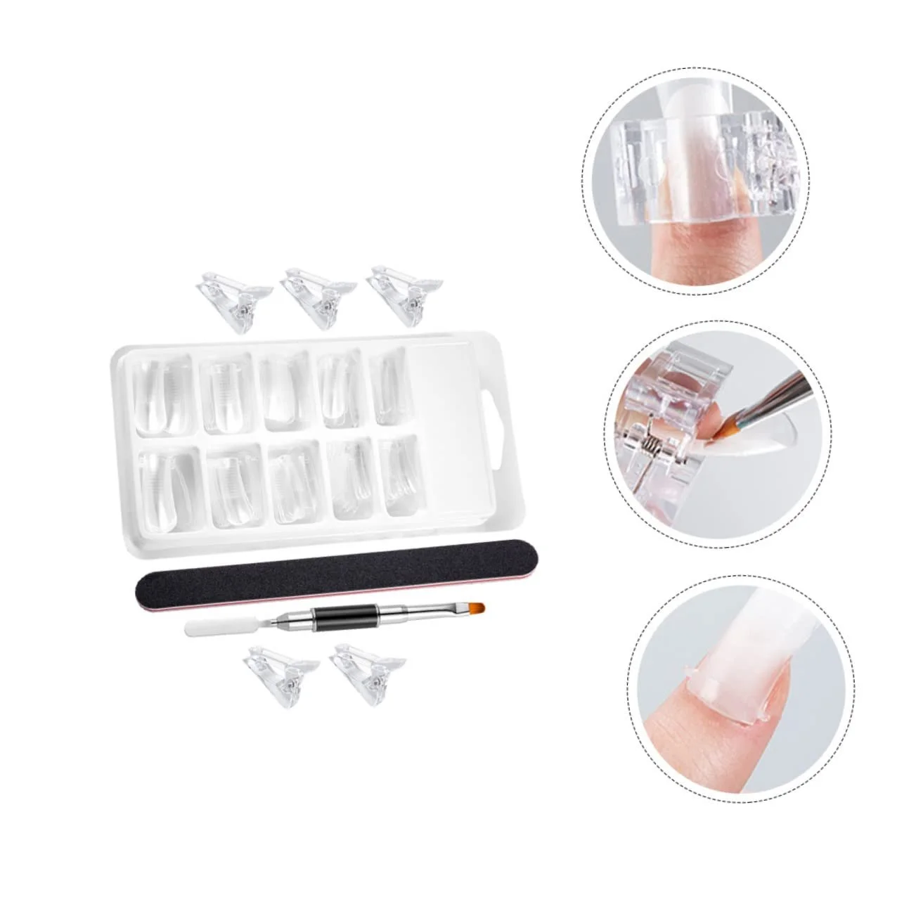 Набор инструментов для маникюра с хрустальным зажимом и полировальными полосками для профессионального маникюра, шаблоны для наращивания ногтей, фото №6 Набор инструментов для маникюра с хрустальным зажимом и полировальными полосками для профессионального маникюра, шаблоны для наращивания ногтей, фото №6