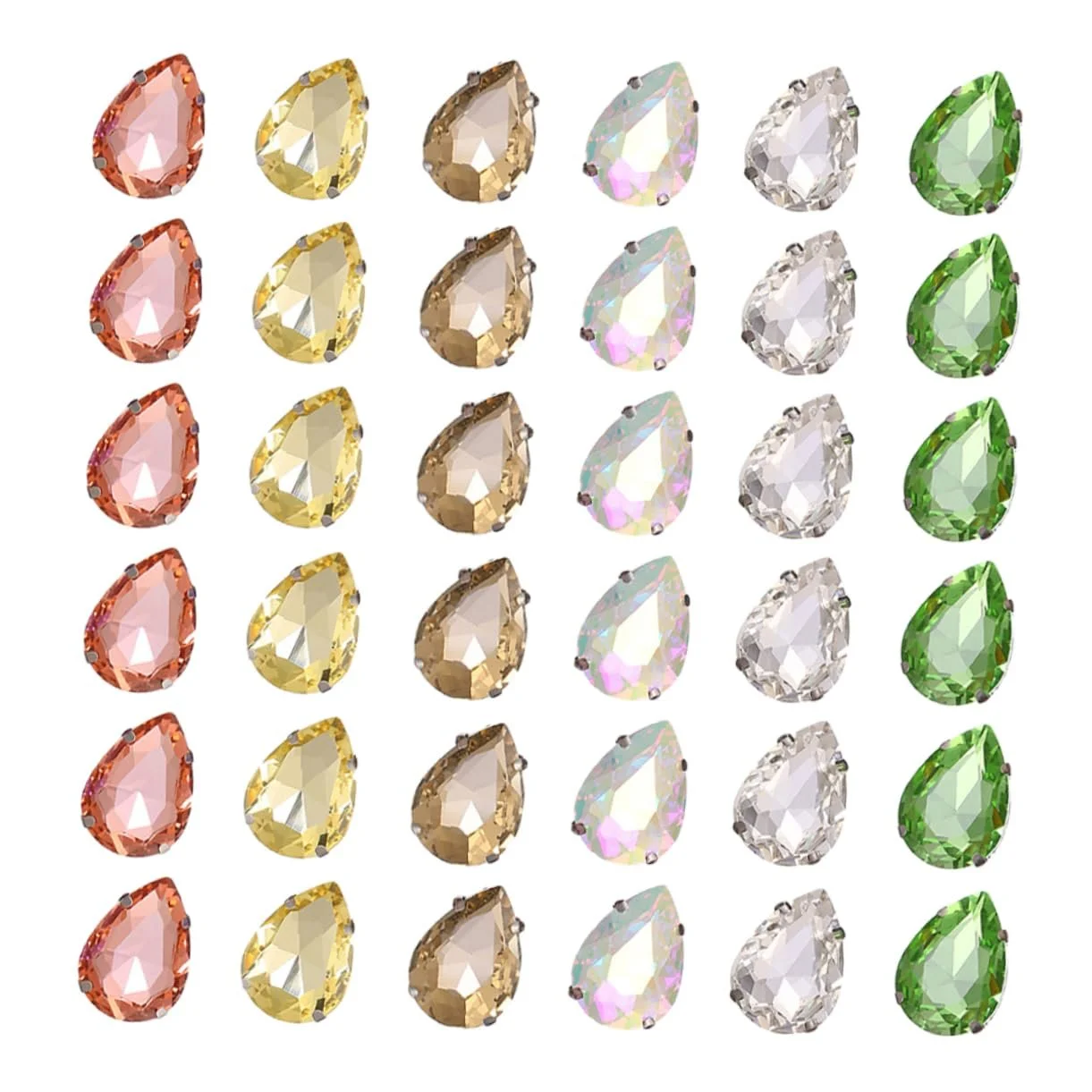 Стразы Operitacx, 100 шт, стеклянные кристаллы, декор, свадебные украшения для волос, материалы для рукоделия, драгоценные камни, капли воды для одежды, фото №9