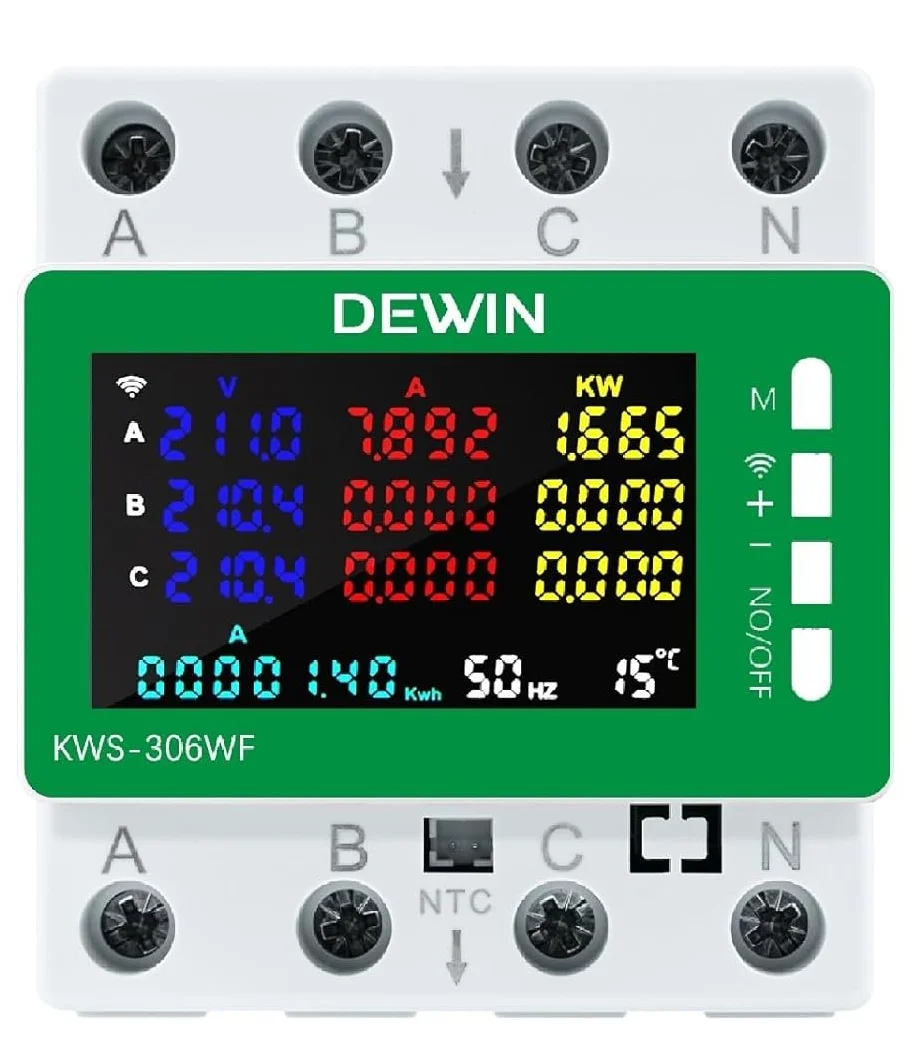 Електролічильник DEWIN KWS-306WF Tuya WiFi, фото №2