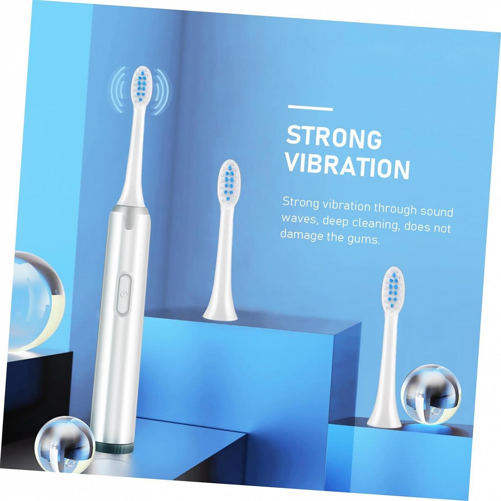 Електрична зубна щітка VALICLUD м'яка ABS White 1 шт., фото №8