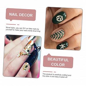 Знаки зодіаку 24шт, металеві прикраси для нігтів, золотистий сплав synthetic.ua - Фото 1