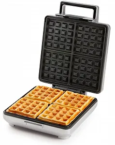 Вафельница DOMO DO9250W / 4 вафель / 1600 Вт / Серебристая - Фото 1