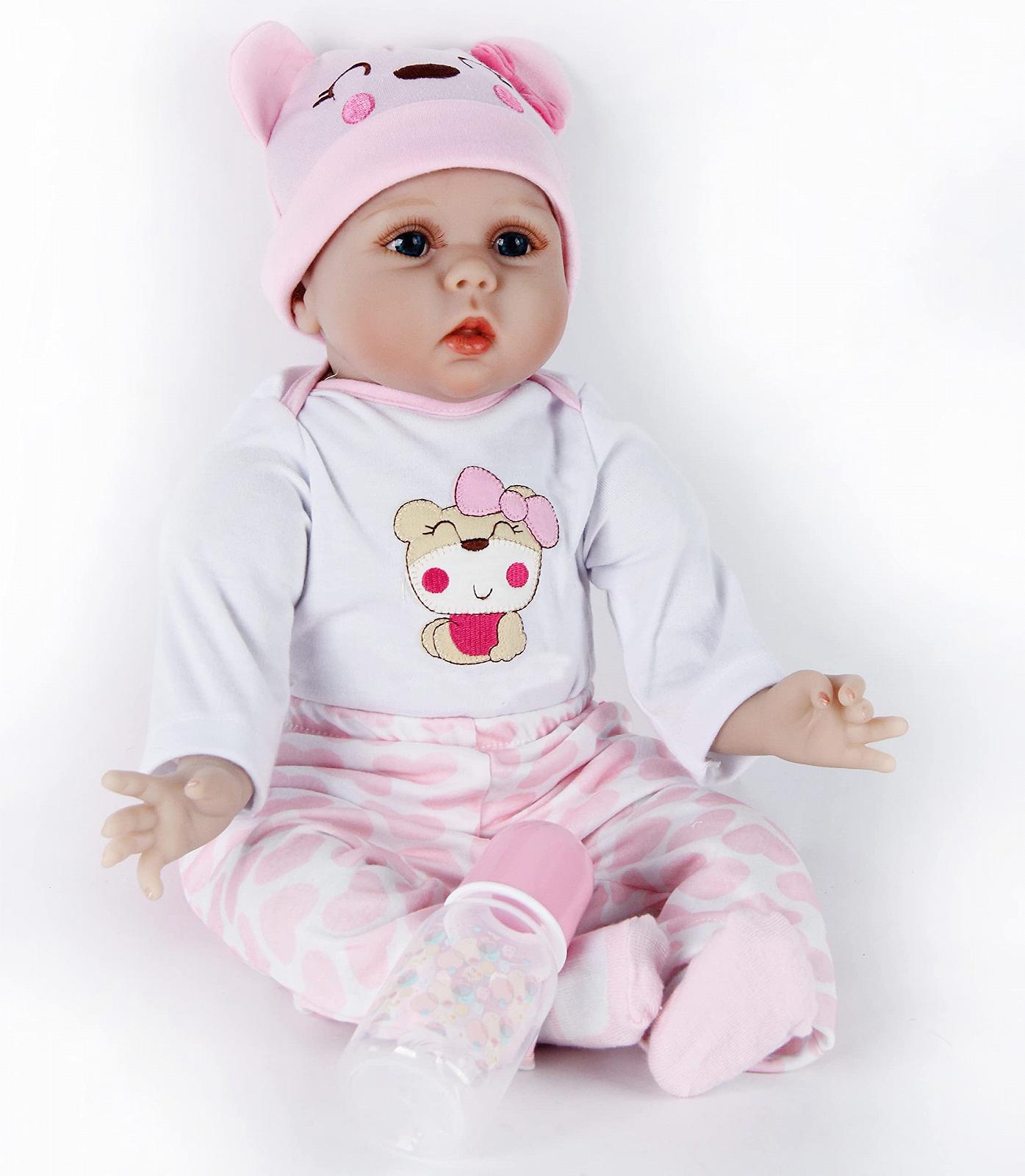 Кукла Ziyiui Reborn Baby 55 см Soft Vinyl Silicone Реалистичная Младенец, фото №5