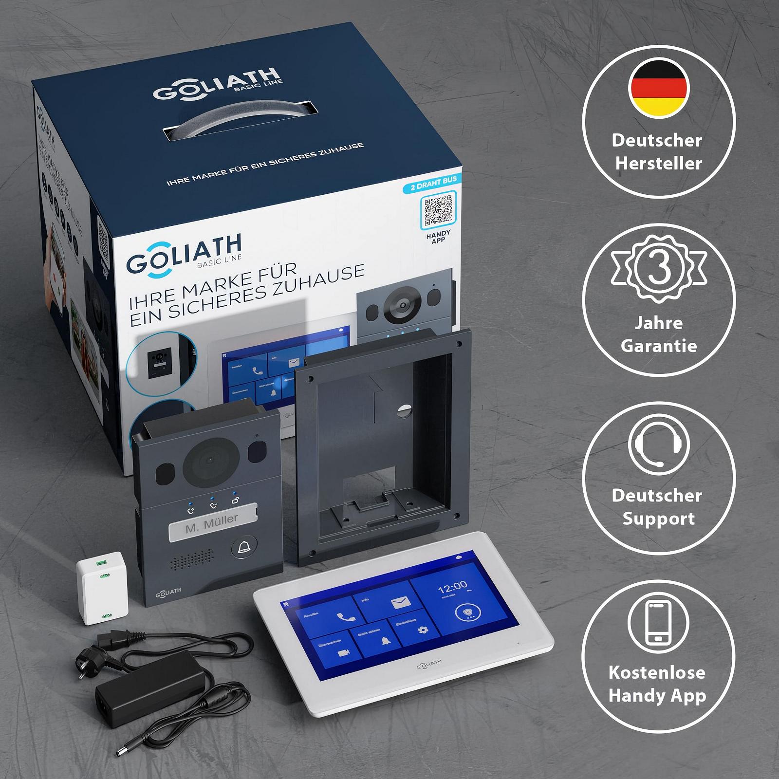 Відеодомофонна система Goliath Smartphone App 7-дюймовий сенсорний екран IP65 IK07, фото №6 Відеодомофонна система Goliath Smartphone App 7-дюймовий сенсорний екран IP65 IK07, фото №6