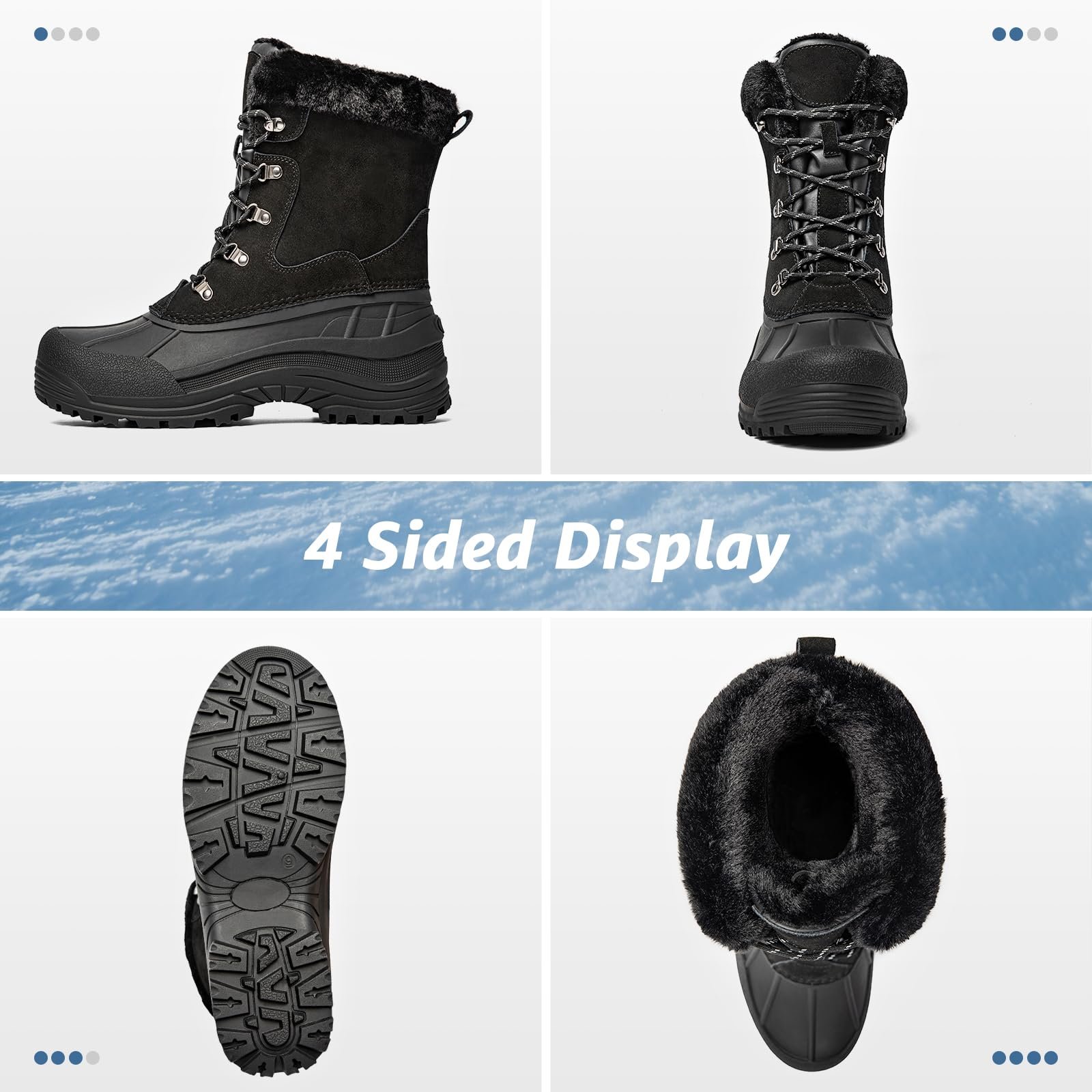 Чоловічі утеплені зимові черевики FREE SOLDIER Водонепроникні Нековзкі, фото №8