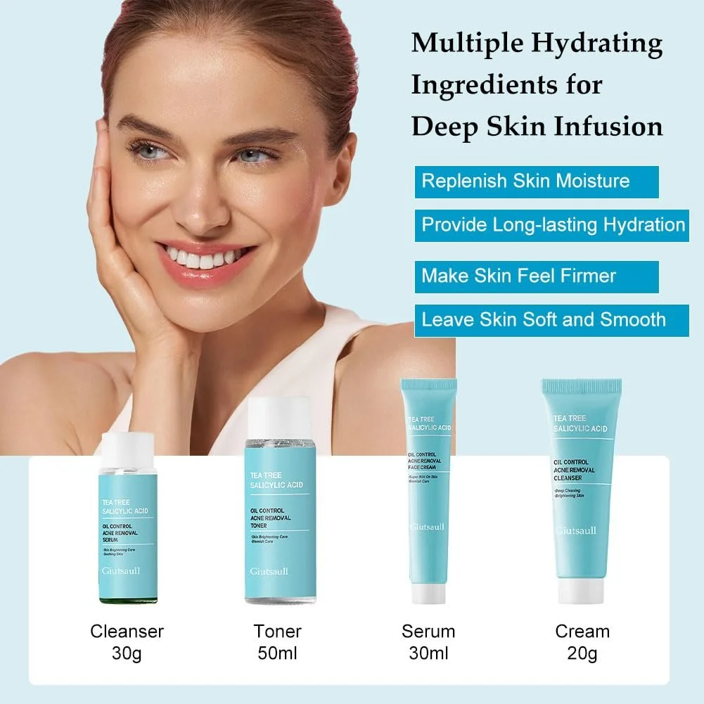 Набір для догляду за обличчям з екстрактом чайного дерева, 5 предметів, фото №3
