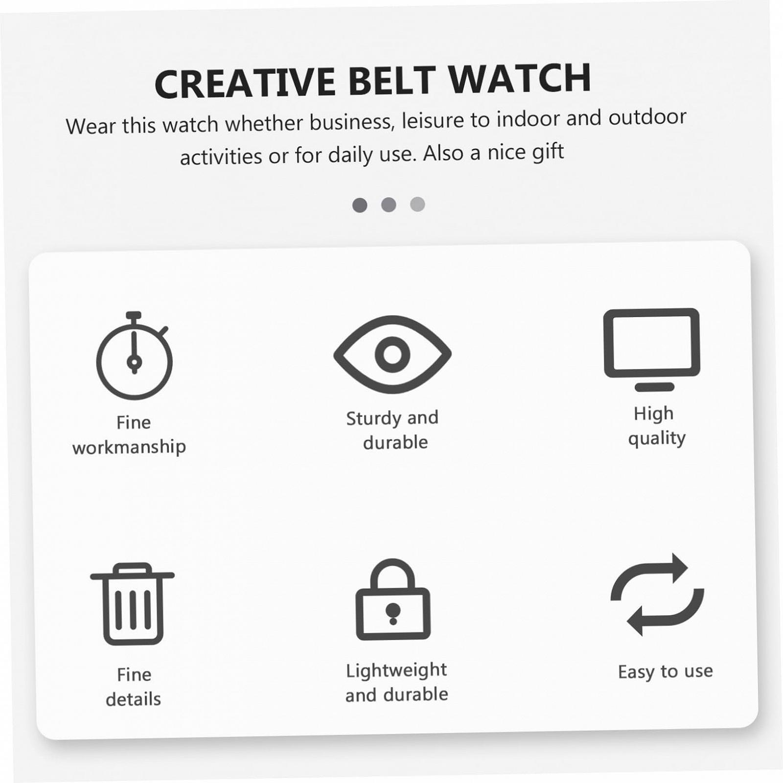 Часы LIFKOME Студенческие Часы Модные Часы Женские Часы Apple Watches Наручные Часы SWOR Часы Женские Часы Манжетные Часы для Женщин Сталь Сплав Черный, черный, Ремешок, фото №6