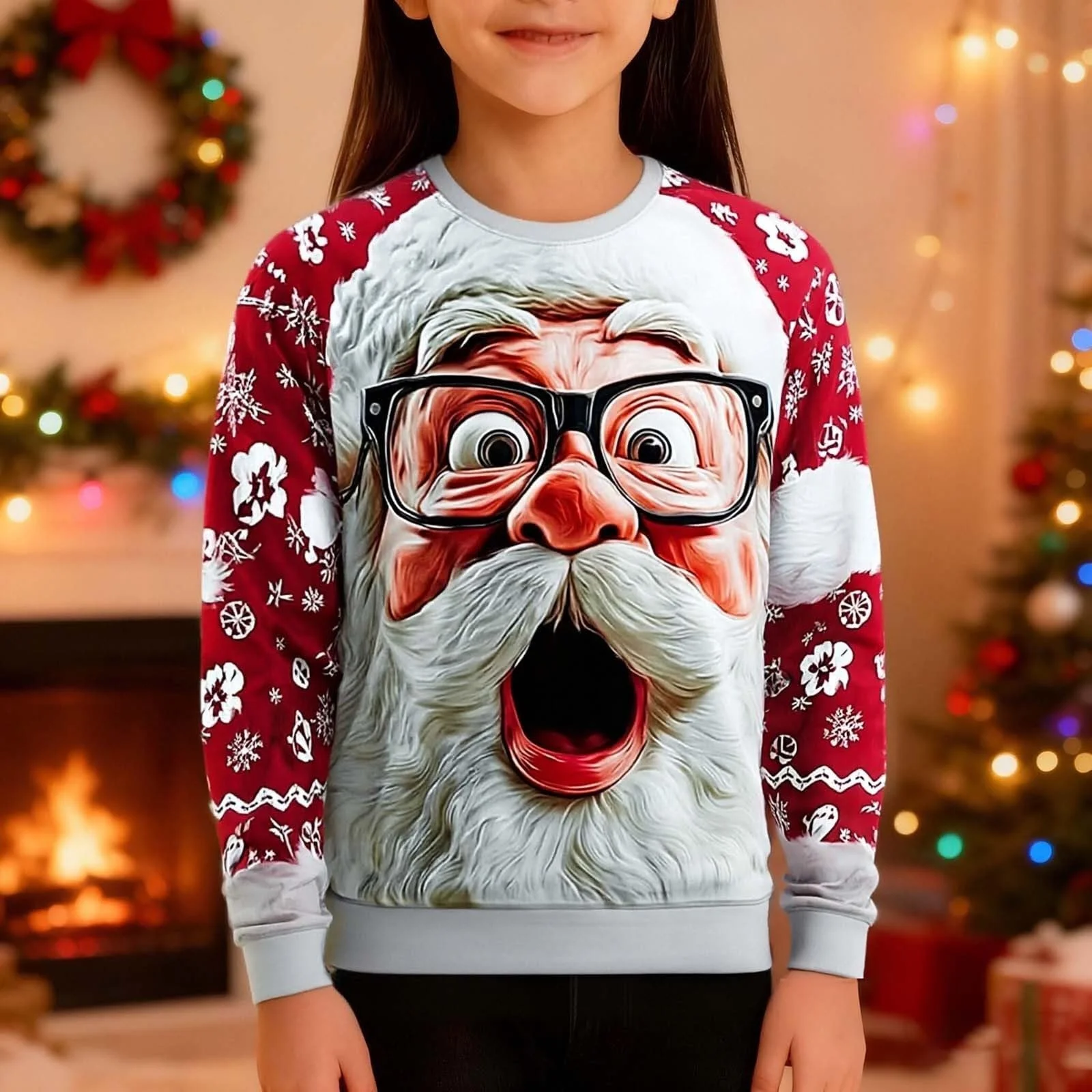 Світшот без капюшона та дівчаток на Різдво, фото №4