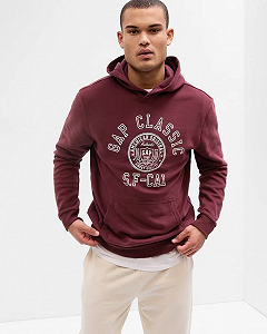 Світшот PULLOVER LOGO HOODIE 795694-02 GAP Бордовий S - Фото 1