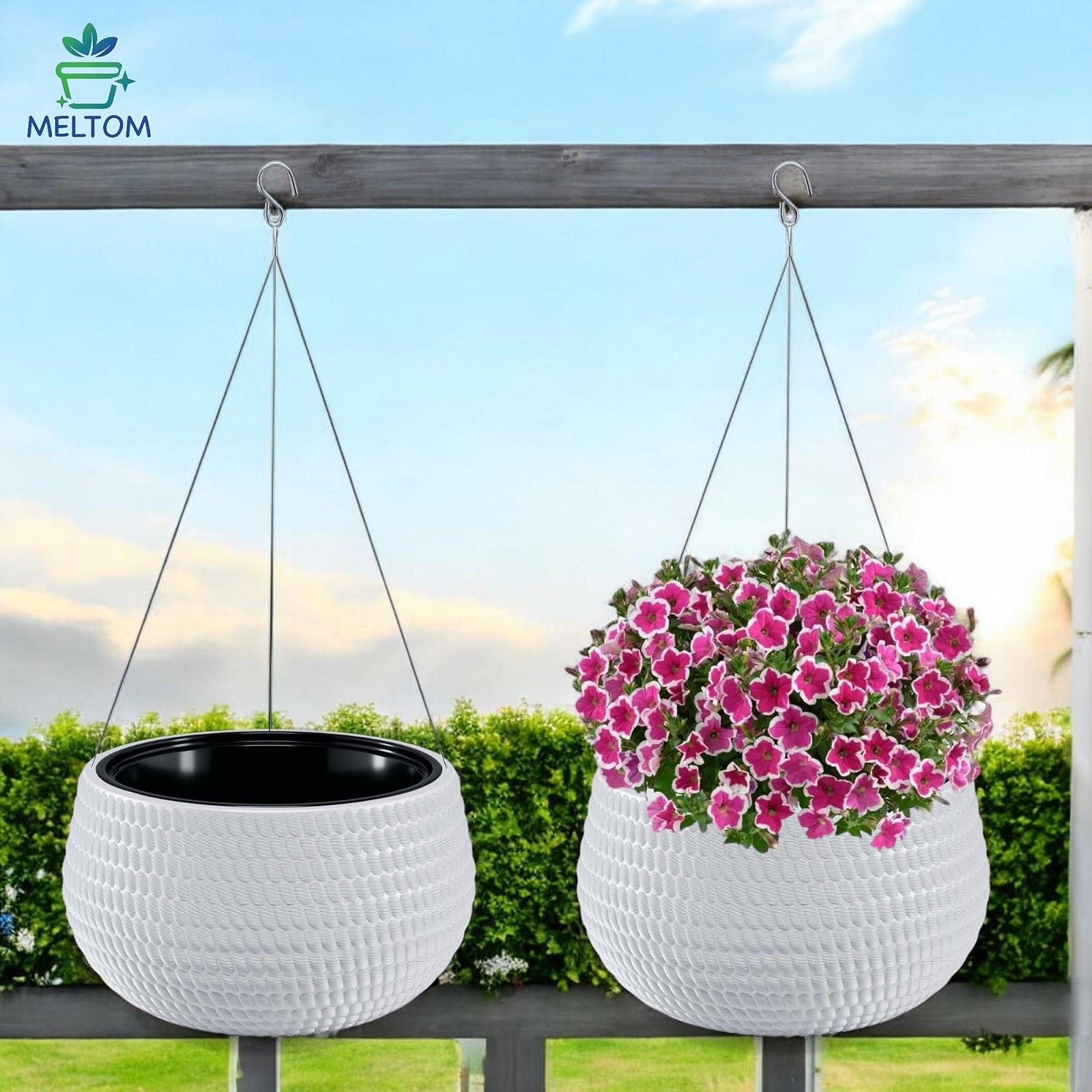 Підвісний вазон MELTOM Круглий 3D-ефект Світло-сірий, фото №7