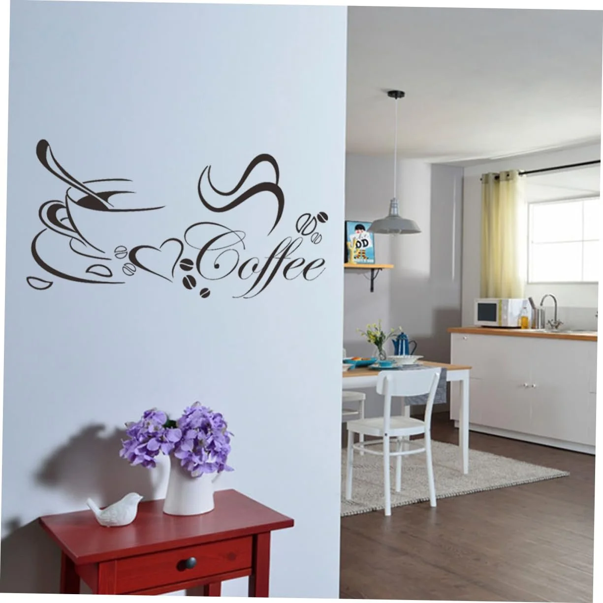 Наклейка на стіну POPETPOP Coffee вінілова PVC DIY знімна, фото №7 Наклейка на стіну POPETPOP Coffee вінілова PVC DIY знімна, фото №7