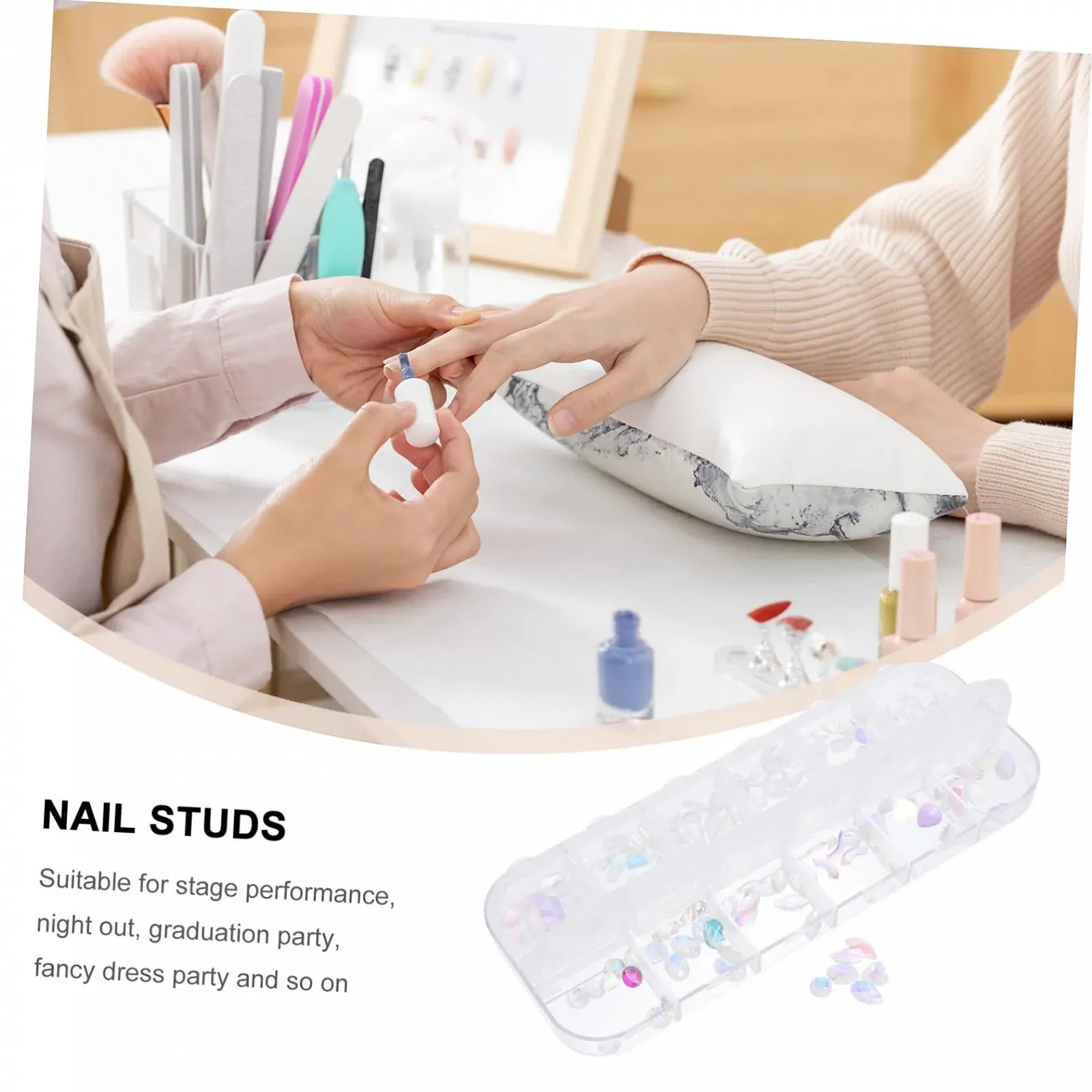 Украшения для ногтей Healeved, коробка с разноцветными водными бриллиантами для DIY маникюра, фото №4