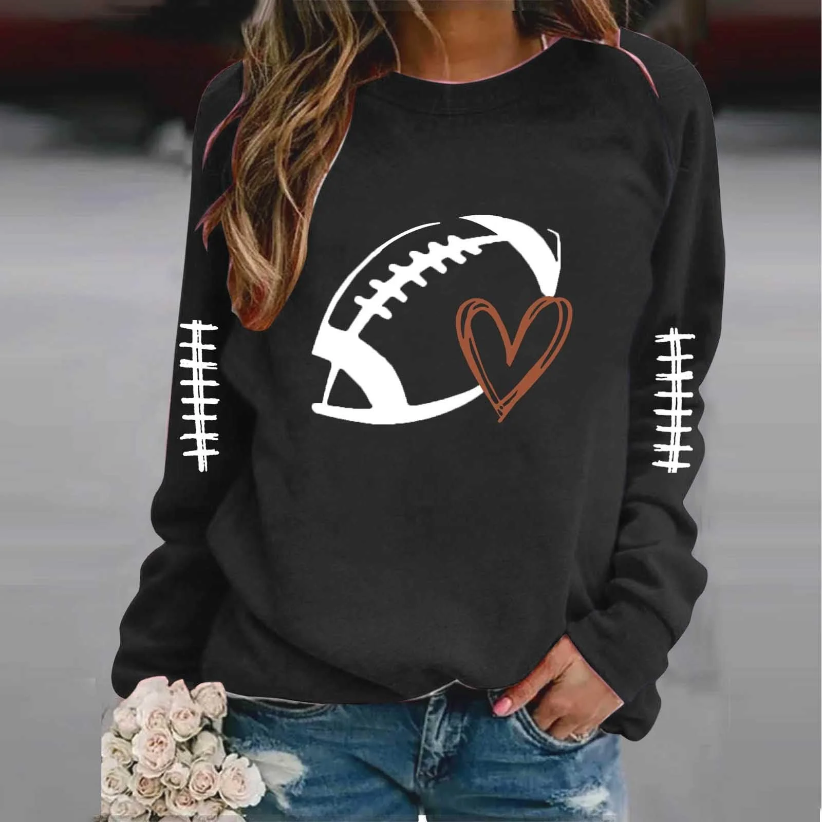 Регби Топ женский tsaChick с принтом, круглым вырезом и глубокими рукавами, фото №2 Регби Топ женский tsaChick с принтом, круглым вырезом и глубокими рукавами, фото №2