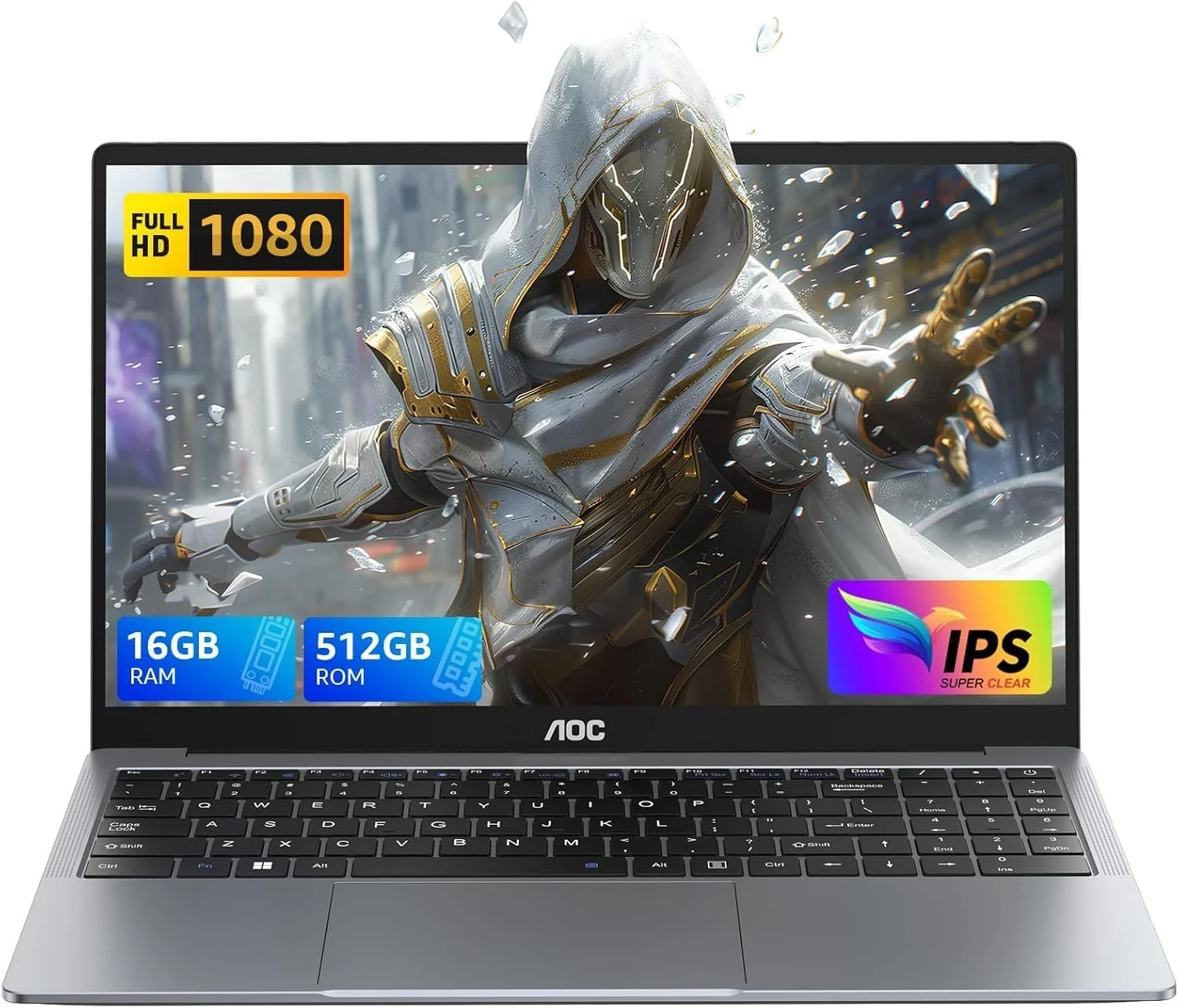 Ноутбук 15.6" AOC AX15 Intel N97 RAM 16GB SSD 512GB Windows 11 Алюминиевый корпус, фото №1
