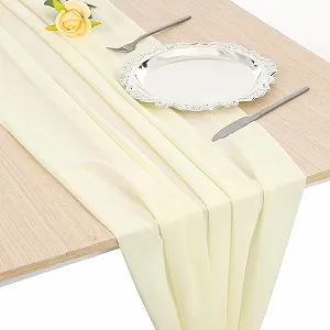 Купити Ранер Chiffon 70 x 300 см Кремовий - Фото 1 Ранер Chiffon 70 x 300 см Кремовий - Фото 1