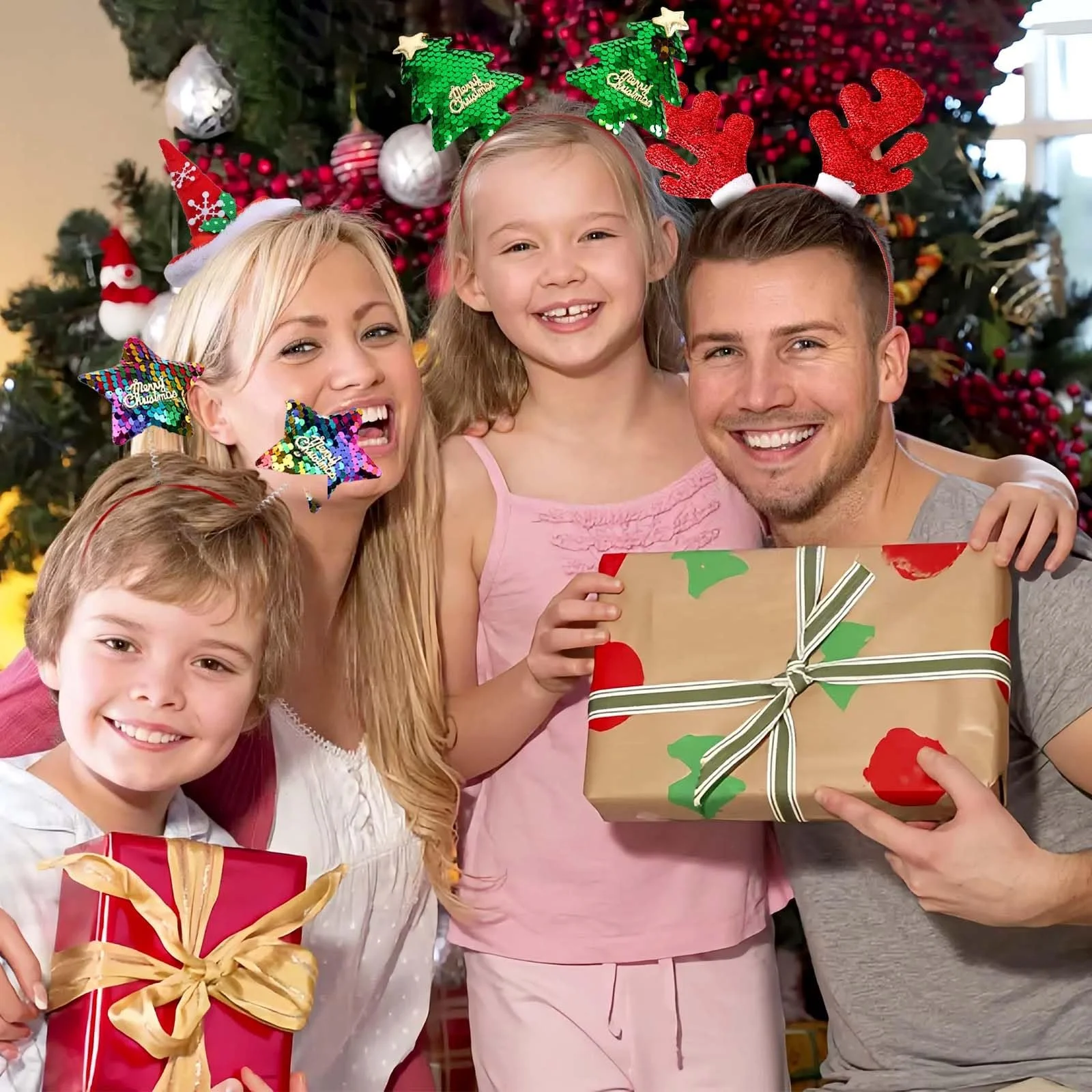 Набор рождественских обручей 10 шт., фото №4