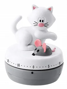 Купить Кухонный таймер Joie MIAU 12444 механический 60 минут 15 x 10 x 8 см Белый/Розовый/Серый - Фото 1 Кухонный таймер Joie MIAU 12444 механический 60 минут 15 x 10 x 8 см Белый/Розовый/Серый - Фото 1