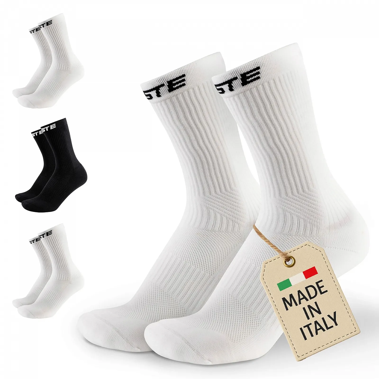 Футбольні шкарпетки PASTE Performance, 3 пари, чорно-білі, розмір 39-47, фото №1