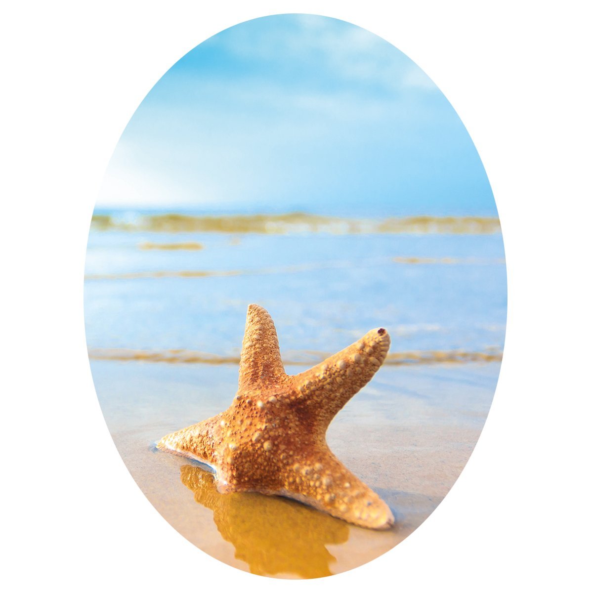 Наклейка на крышку унитаза Starfish on The Beach 30 x 40 см, фото №1