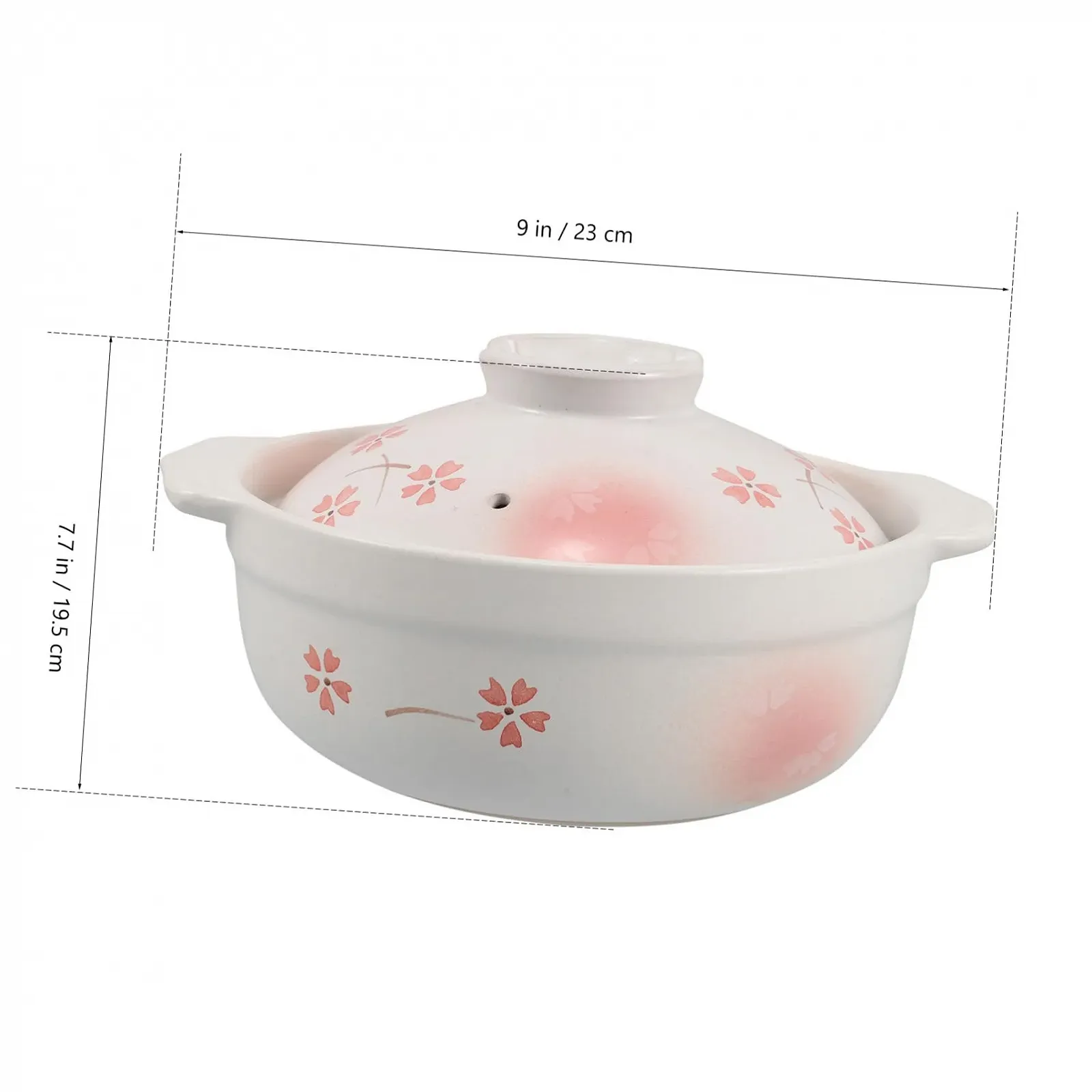 Кастрюля Gatuida японская керамическая с крышкой термостойкая для газовой плиты с равномерным распределением тепла, фото №2