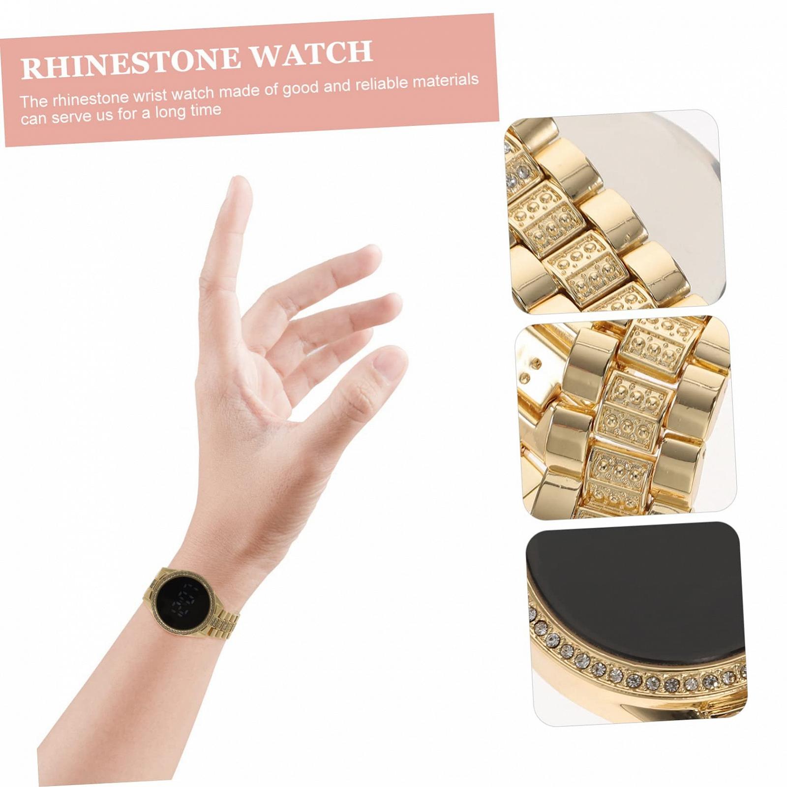 Женские наручные часы Healvian с LED цифровым дисплеем для праздничных событий, декоративные часы с точным механизмом для особых случаев, фото №8