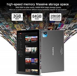 Планшет 10.1" Ouzrs M1 3/64 4 ядра Android 11 6000 mAh Серый synthetic.ua - Фото 1