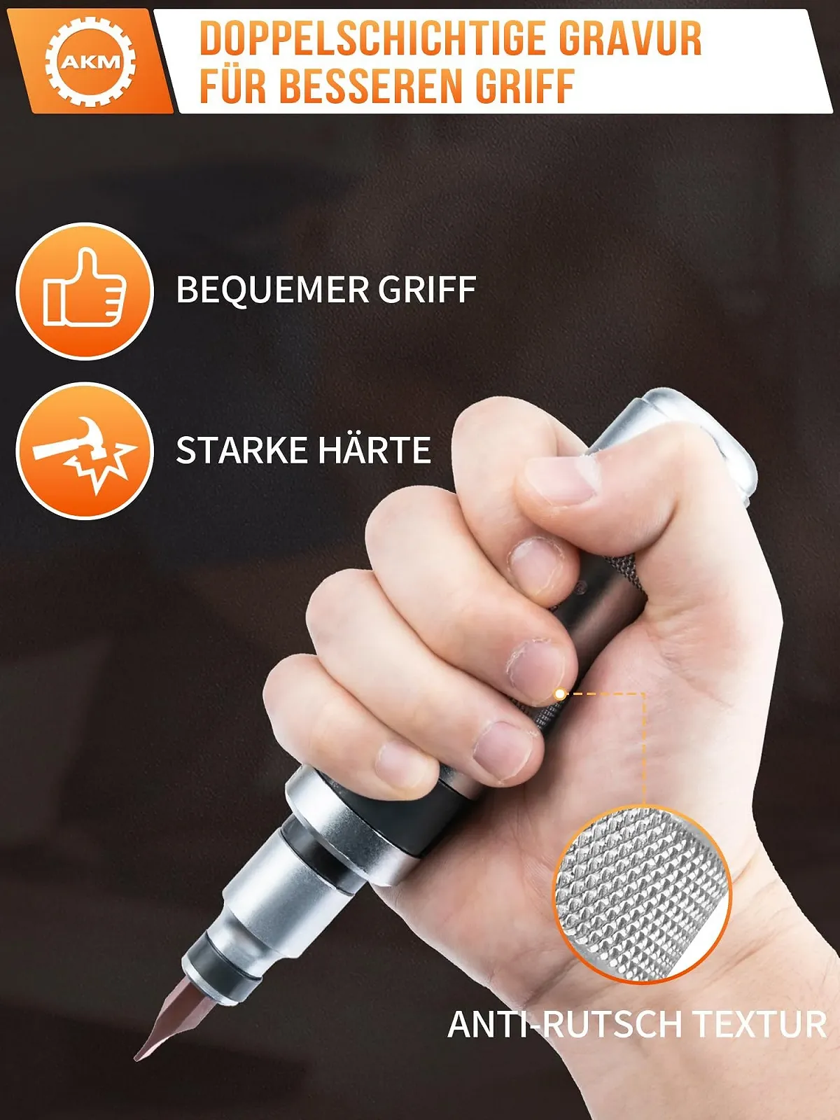 Набір ударних викруток AKM 3/8 дюйма 12 штук S2 Steel, фото №3