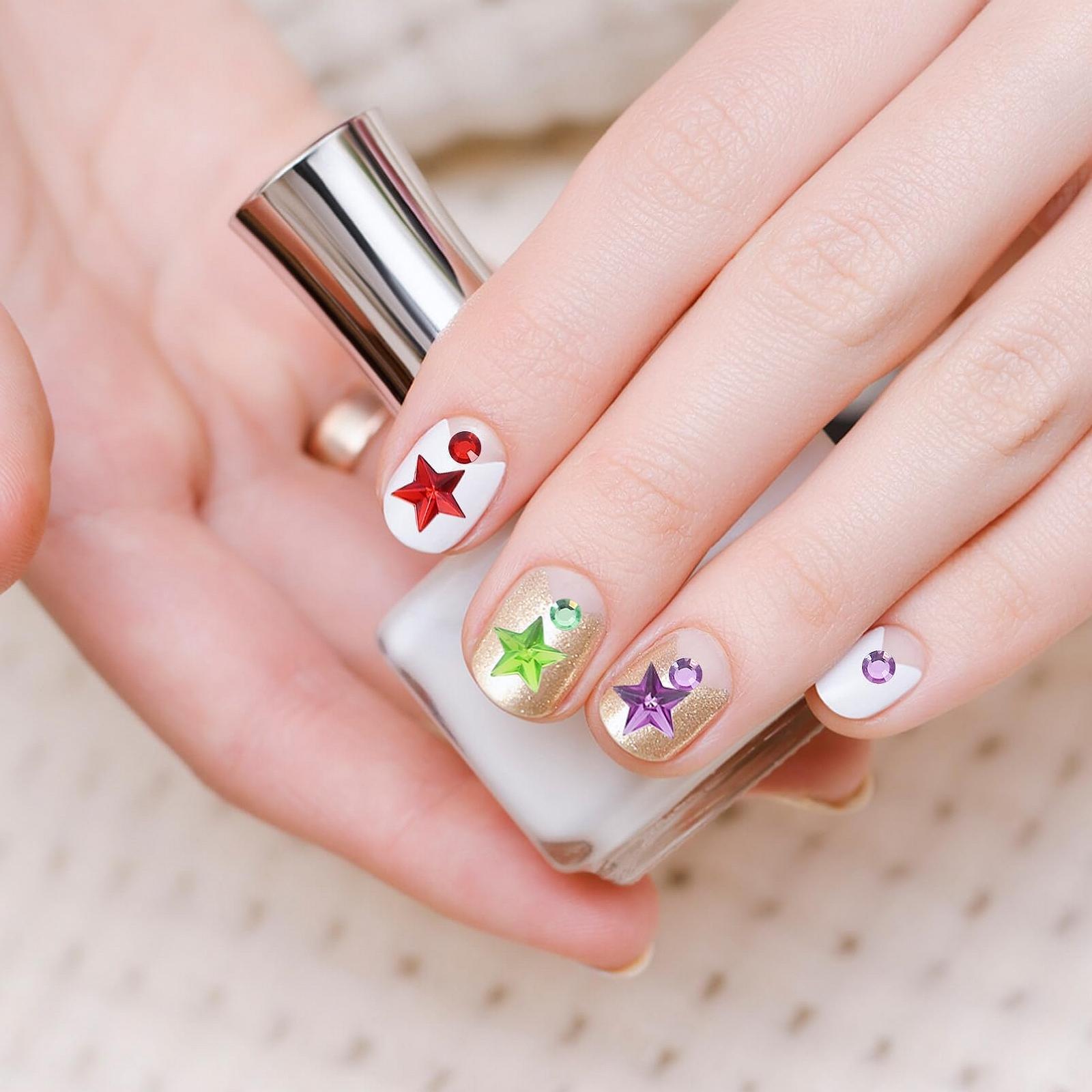 Наклейки со стразами SEWACC 8 листов для лица, самоклеящиеся кристаллы для тела, драгоценности для макияжа, драгоценные камни для наклеивания на ногти, фото №5