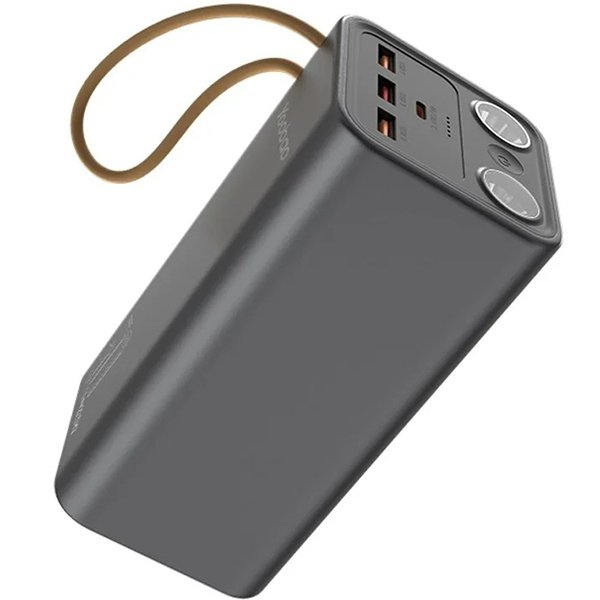 Повербанк зі швидкою зарядкою 50000 мАг 22.5W Yoobao H5, SCP PD+QC, з ліхтариком Чорний, фото №4