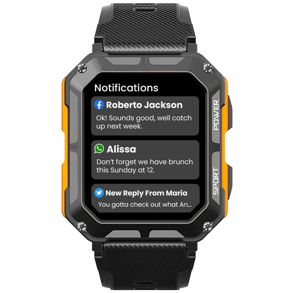 Умные часы RAHK The Indestructible Smart Watch для мужчин Черный, фото №3