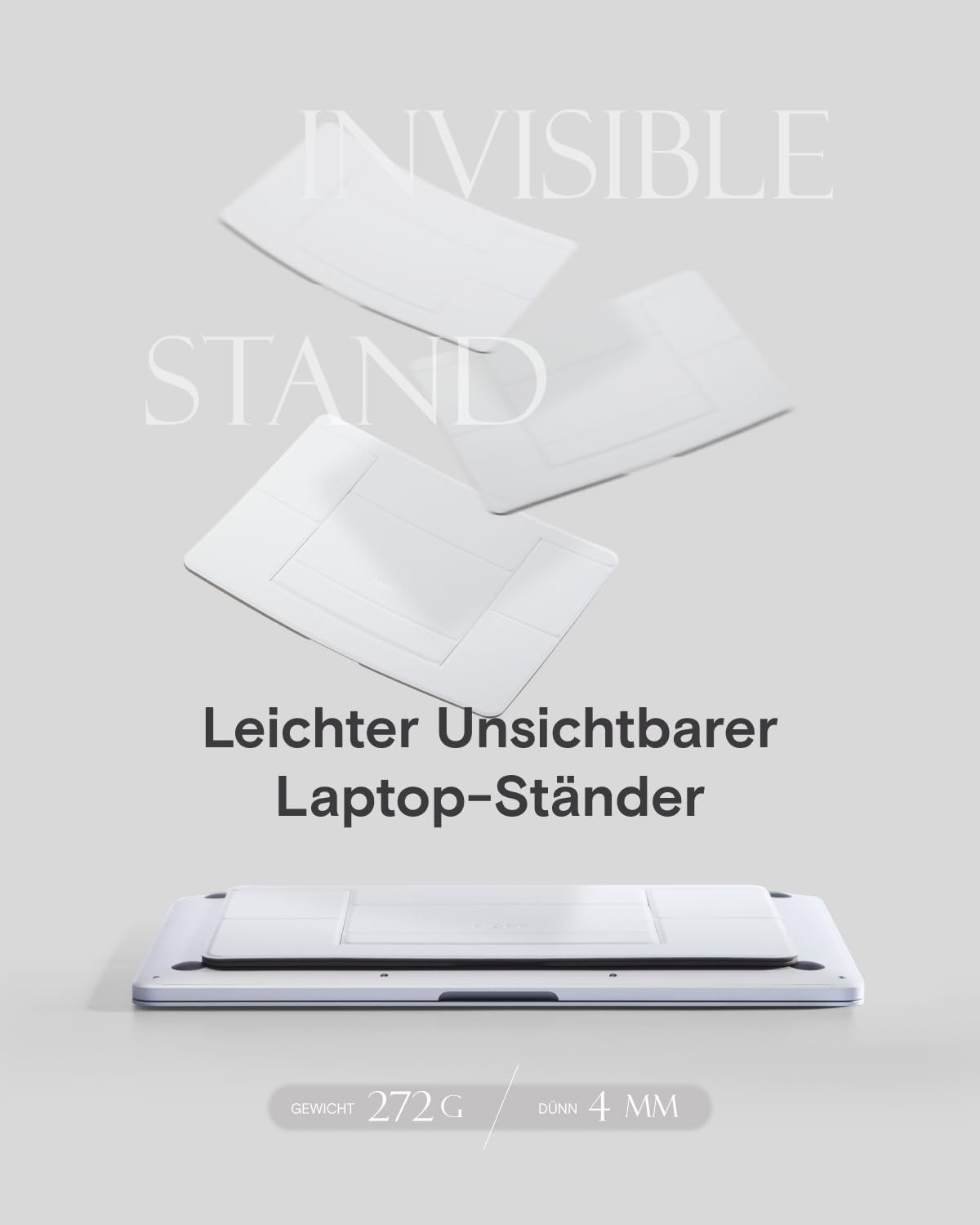 Подставка для ноутбука MOFT MOVAS, складная неклейкая подставка для ноутбука с 2 регулируемыми углами наклона, портативная подставка для ноутбука из искусственной кожи Movas, совместимая с планшетами от 13 дюймов и ноутбуками от 15 дюймов, Misty Bay, фото №2