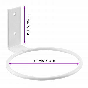 Настінне кріплення для квіткових горщиків 8 штук, 10 см, металеве кільце-тримач, білий synthetic.ua - Фото 1