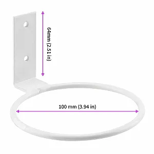 Настенное крепление для цветочных горшков 8 штук, 10 см, металлическое кольцо-держатель, белый synthetic.ua - Фото 1