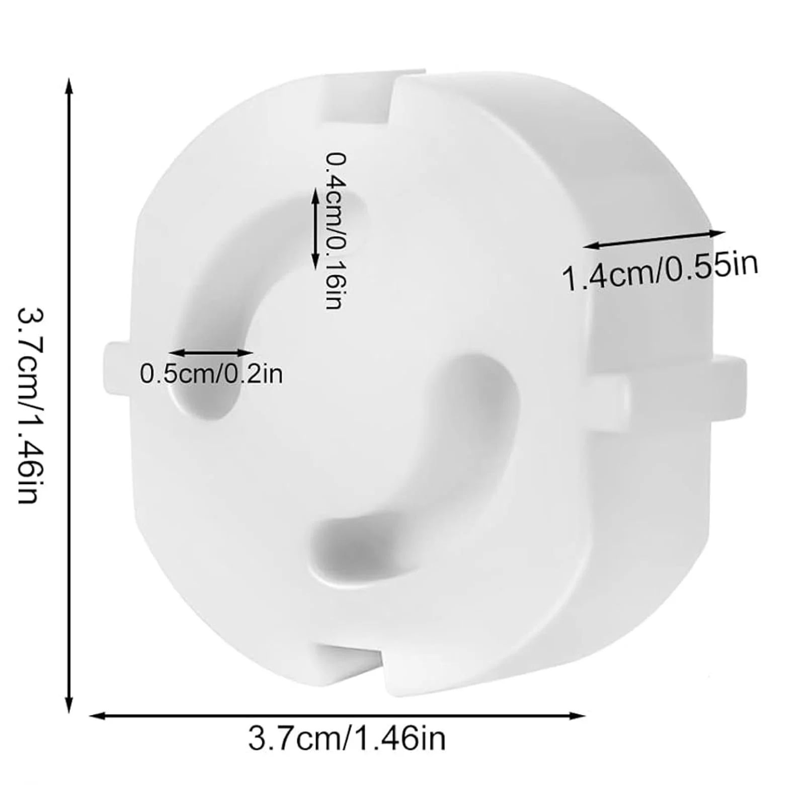 Заглушки для розеток Pack of 30 Twist Mechanism Белый пластик Белые, фото №2