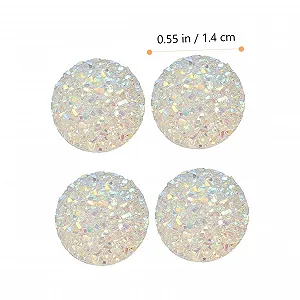 Стразы Gypsophila FRCOLOR 300 штук, плоские, для украшений, кабошоны из кристаллической смолы synthetic.ua - Фото 1