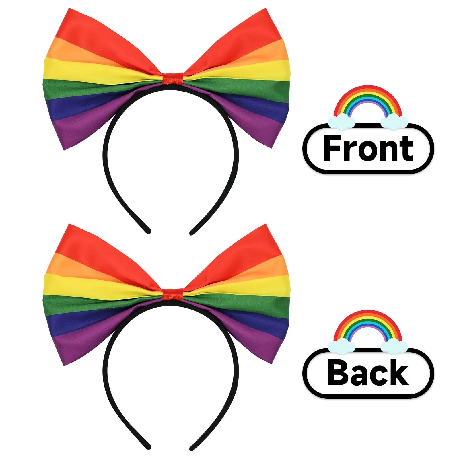 Обруч з бантом Rainbow Pride, фото №3 Обруч з бантом Rainbow Pride, фото №3