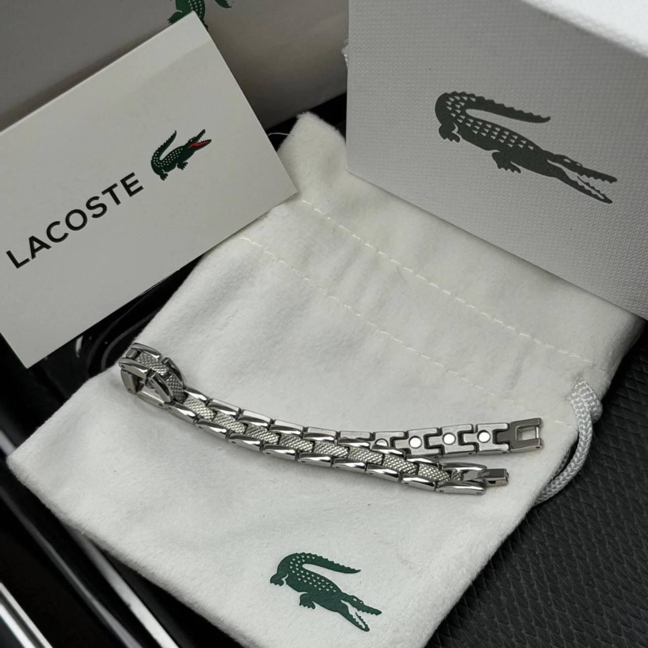 Мужской браслет Lacoste, Серебряный, фото №2 Мужской браслет Lacoste, Серебряный, фото №2